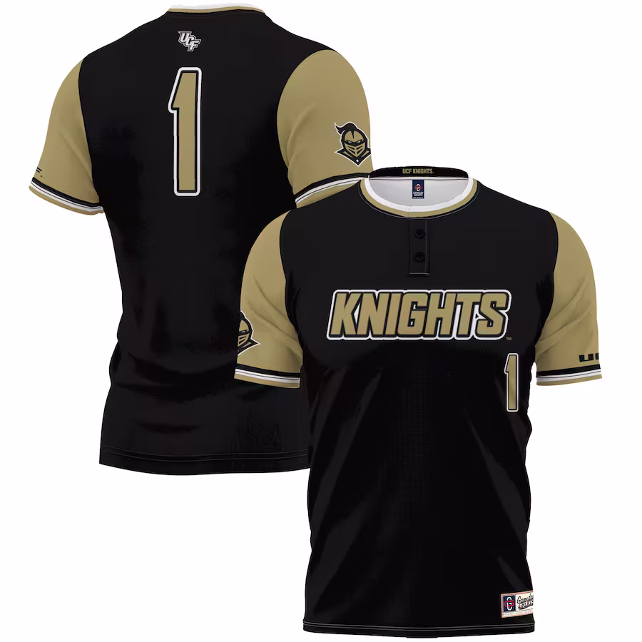 #1 UCF Knights GameDay Greats Lightweight Softball Jersey - Black