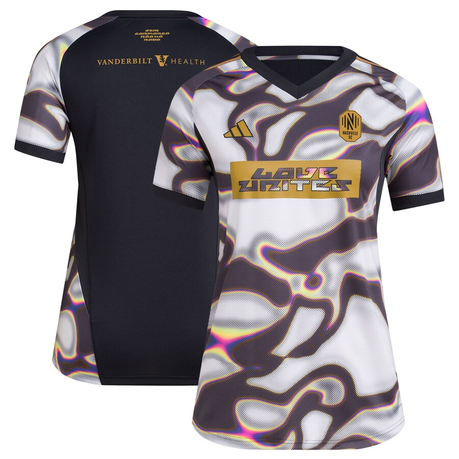 Women's Nashville SC adidas Black 2024 Pride Pre-Match Top