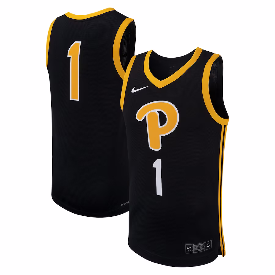 Pitt Panthers Nike Replica Basketball Jersey - Black
