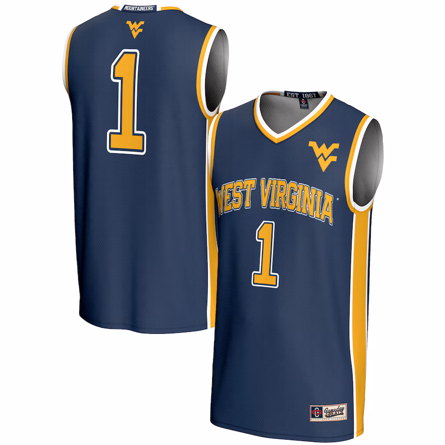 Unisex GameDay Greats #1 Navy West Virginia Mountaineers Lightweight Basketball Jersey