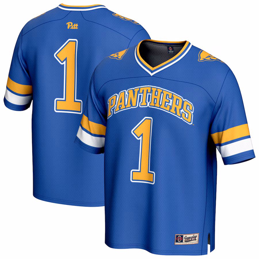 GameDay Greats #1 Royal Pitt Panthers Lightweight Collegiate Football Fashion Jersey
