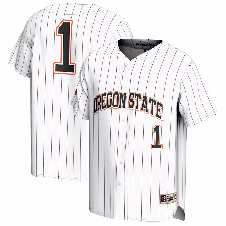 Youth GameDay Greats #1 White Oregon State Beavers Lightweight Baseball Fashion Jersey