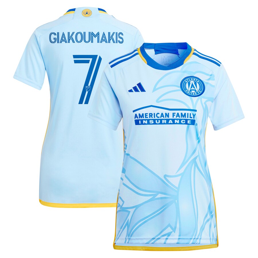 Women's Atlanta United FC Giorgos Giakoumakis adidas Light Blue 2024 The Resurgens Kit Replica Player Jersey