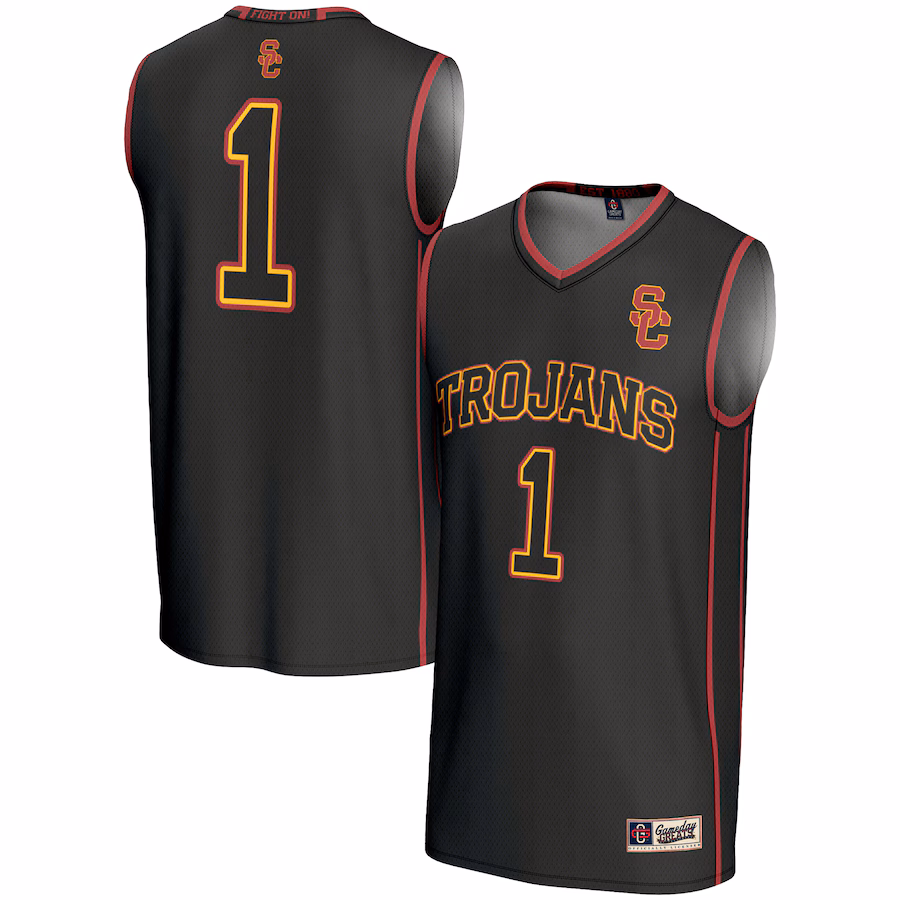 Unisex GameDay Greats #1 Black USC Trojans Lightweight Basketball Jersey