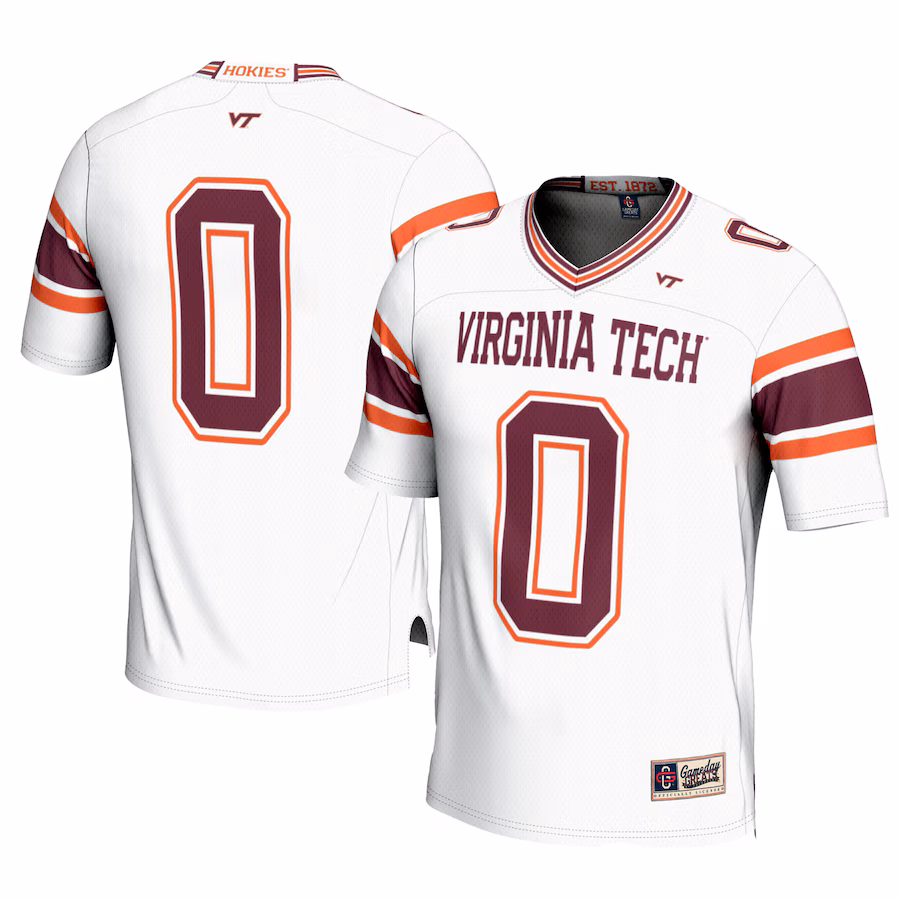 Youth GameDay Greats #0 White Virginia Tech Hokies Football Jersey
