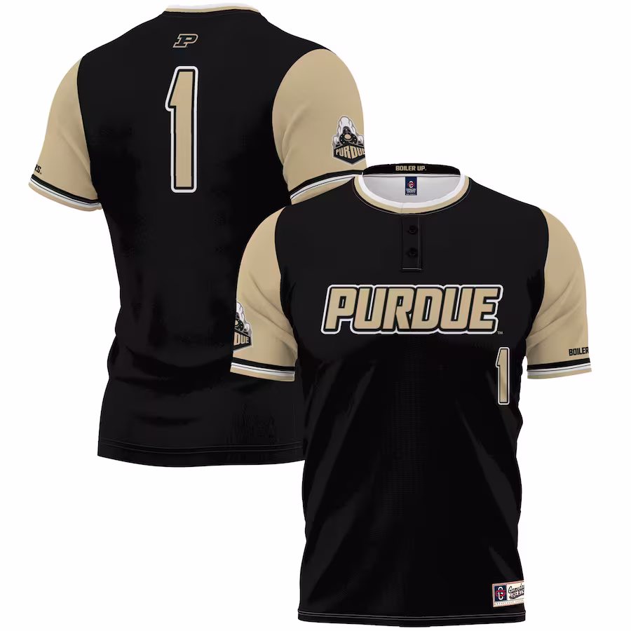 #1 Purdue Boilermakers GameDay Greats Lightweight Softball Jersey - Gold