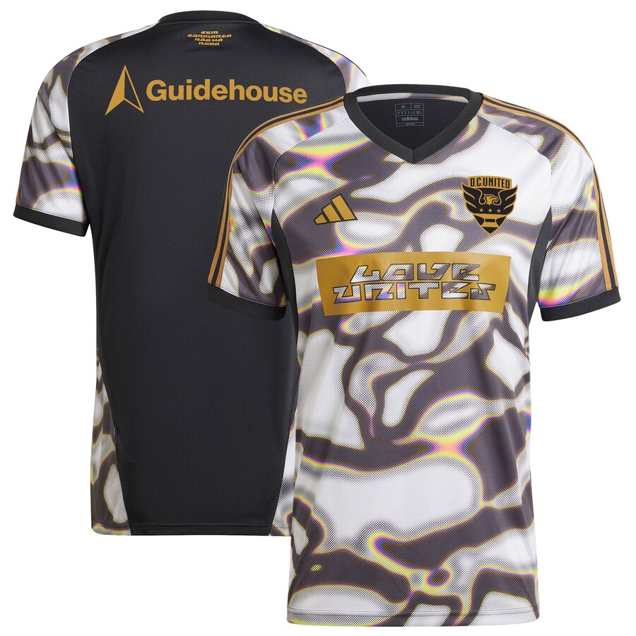 Men's D.C. United adidas Black 2024 Pride Pre-Match Top