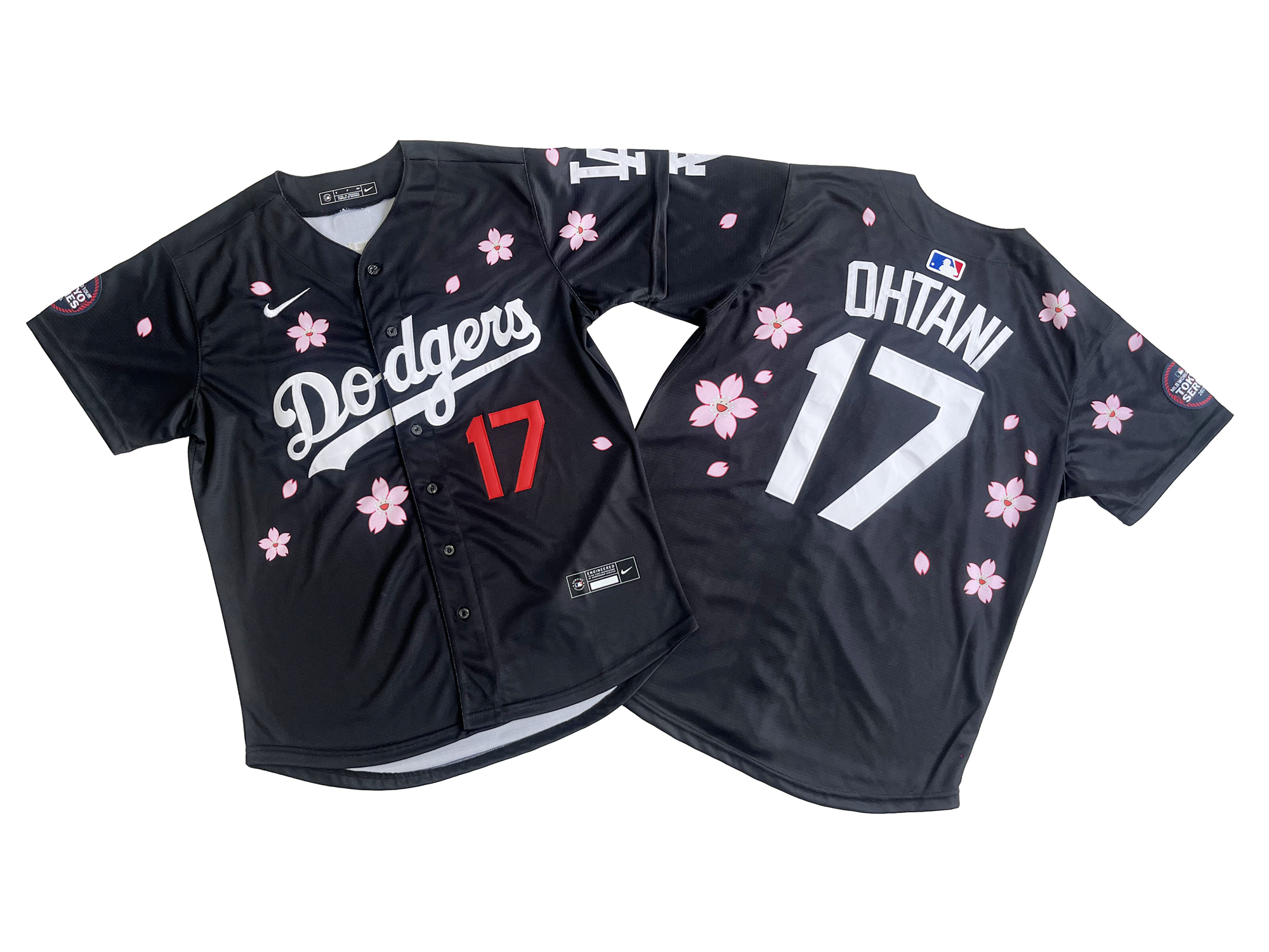 Nike x Takashi Murakami x MLB World Tour Tokyo Series 2025 Dodgers Ohtani Jersey Black
