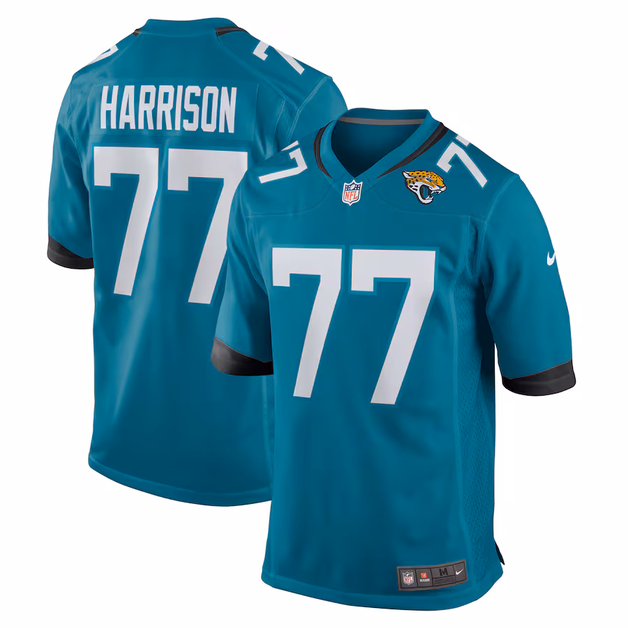 Men's Jacksonville Jaguars Anton Harrison Nike Teal Game Jersey