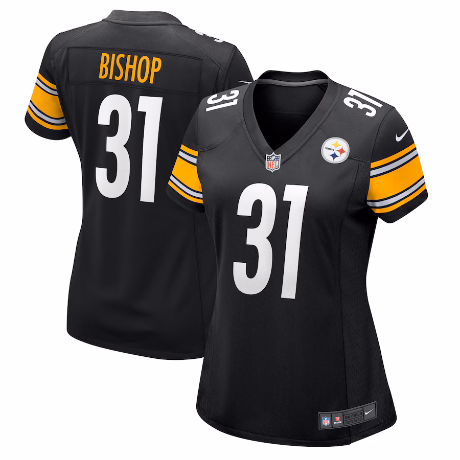Women's Pittsburgh Steelers Beanie Bishop Nike Black Game Jersey
