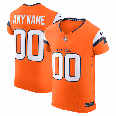 Men's Denver Broncos Nike Orange Team Vapor F.U.S.E. Elite Custom Jersey