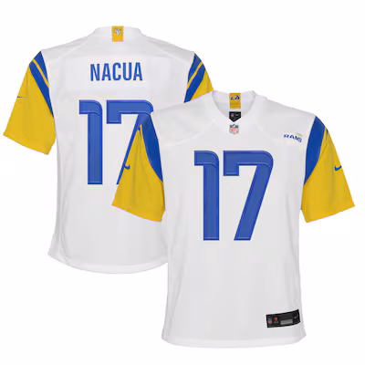 Youth Los Angeles Rams Puka Nacua Nike White Game Jersey