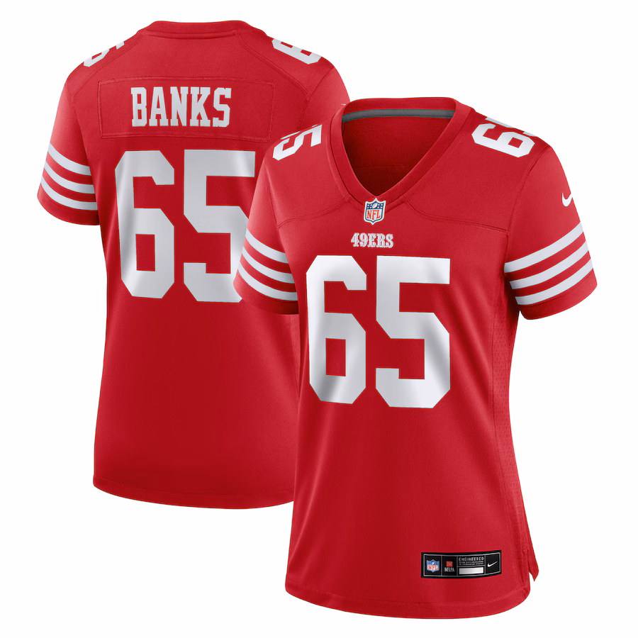 Women's San Francisco 49ers Aaron Banks Nike Scarlet Game Jersey