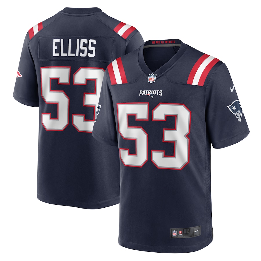 Men's New England Patriots Christian Elliss Nike Navy Game Jersey
