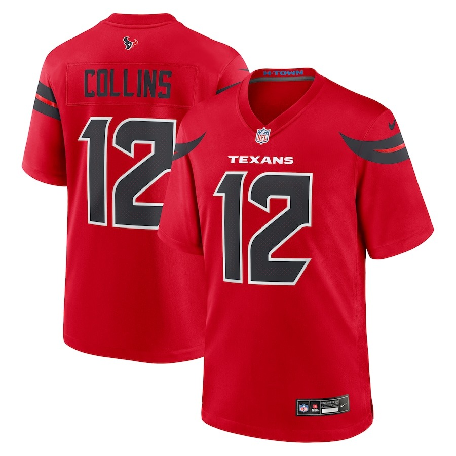 Men's Houston Texans Nico Collins Nike Red Alternate Game Jersey