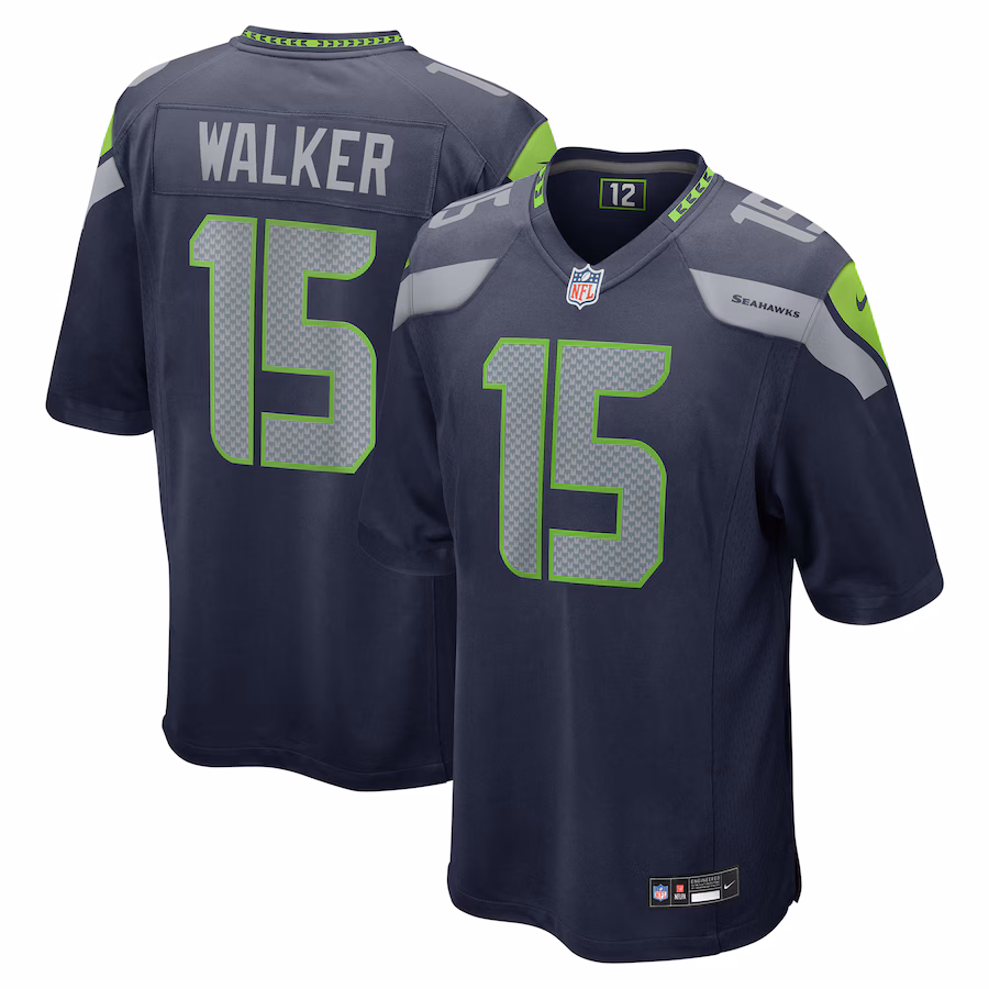 Men's Seattle Seahawks P.J. Walker Nike College Navy Game Jersey
