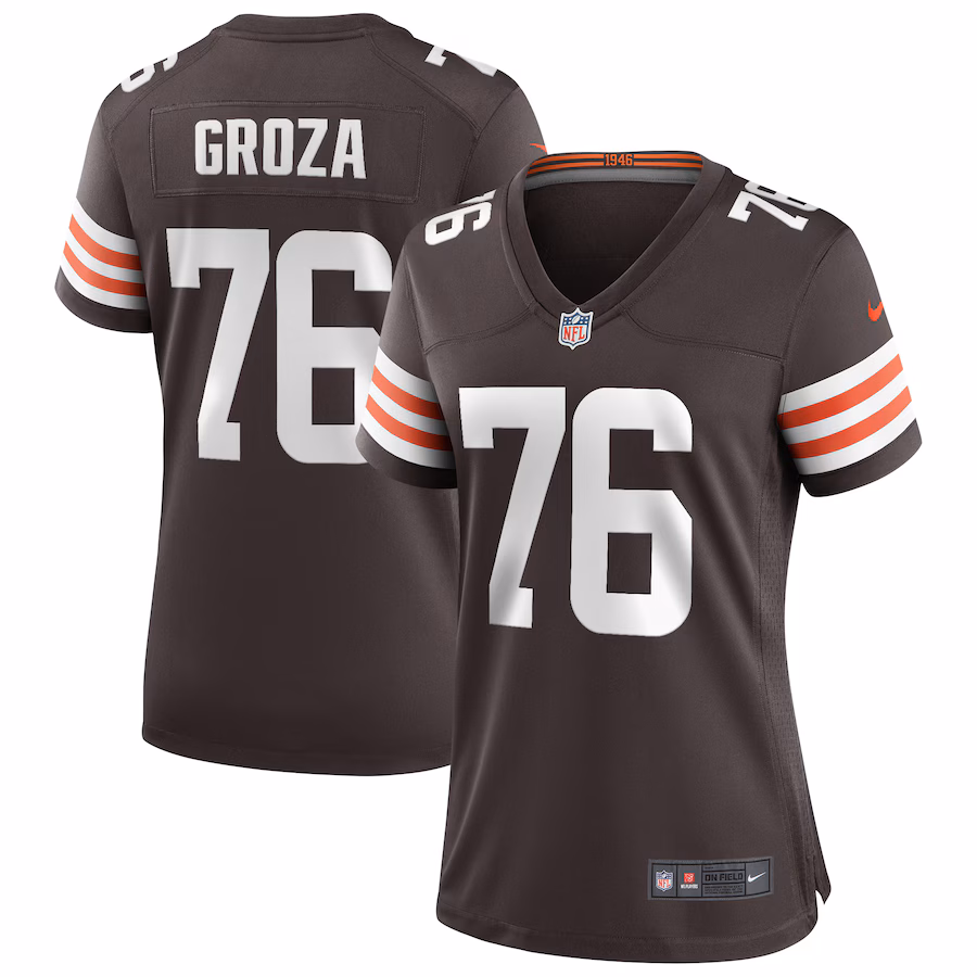 Women's Cleveland Browns Lou Groza Nike Brown Game Retired Player Jersey