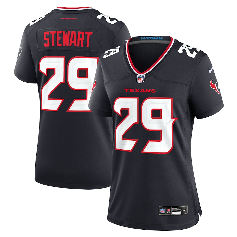 Women's Houston Texans M.J. Stewart Nike Navy Team Game Jersey