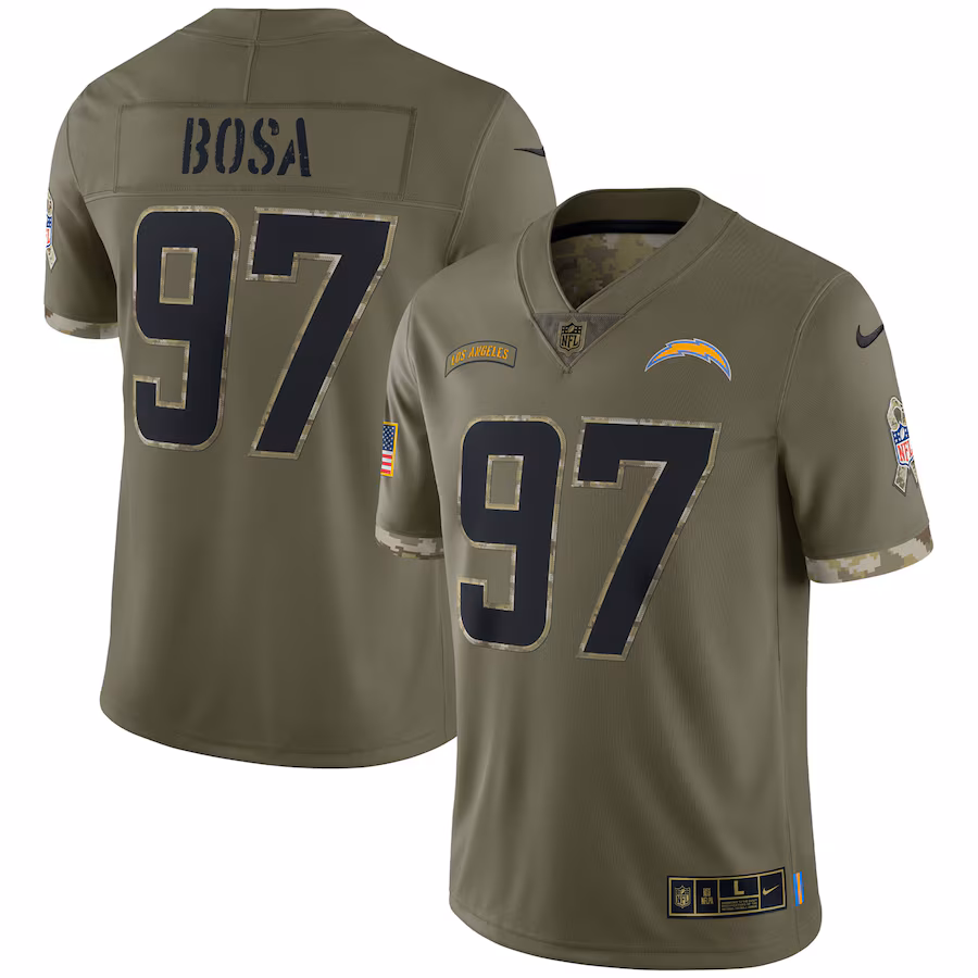 Men's Los Angeles Chargers Joey Bosa Nike Olive Salute To Service Limited Jersey