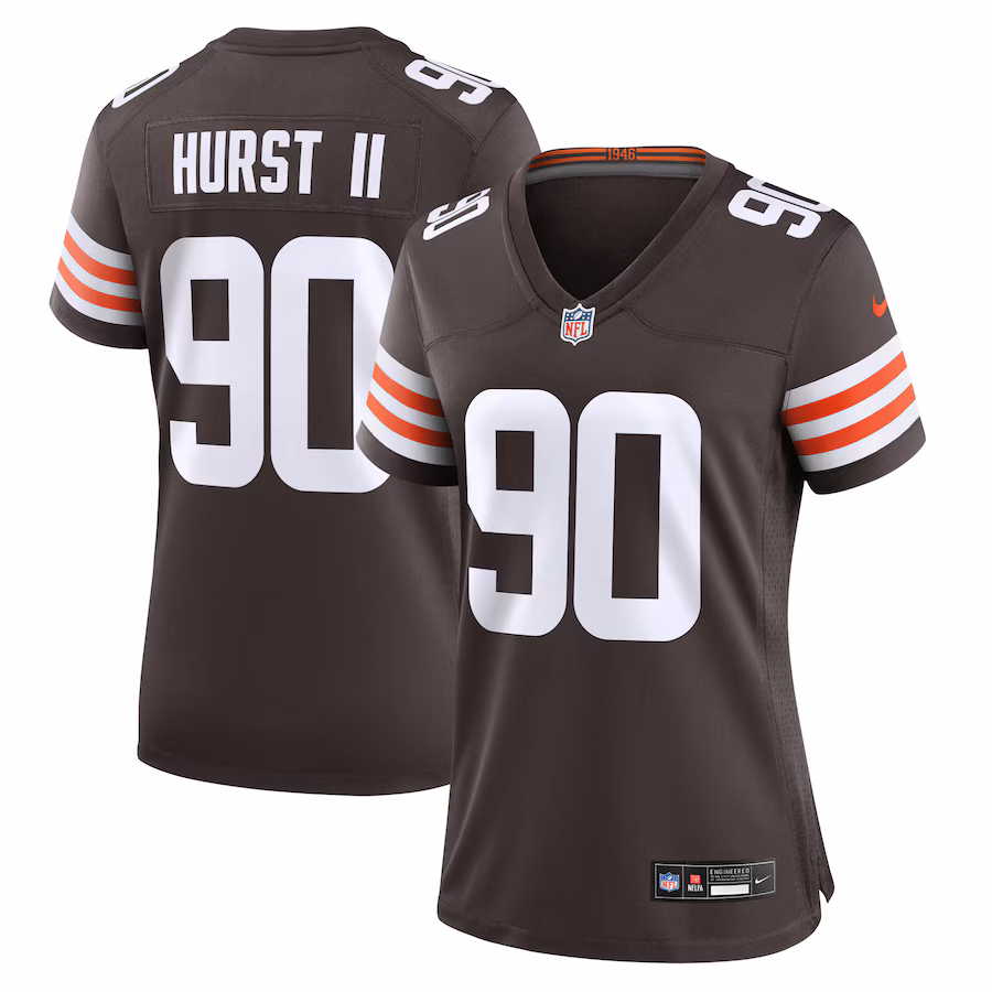Women's Cleveland Browns Maurice Hurst II Nike Brown Game Jersey