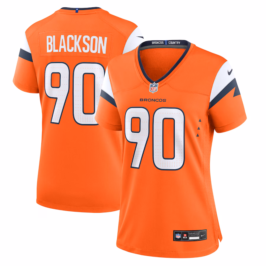 Women's Denver Broncos Angelo Blackson Nike Orange Game Jersey