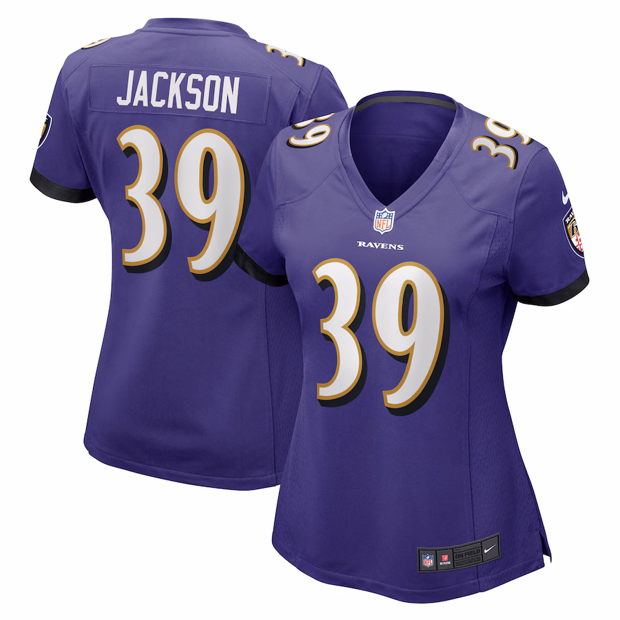 Women's Baltimore Ravens Eddie Jackson Nike Purple Game Jersey