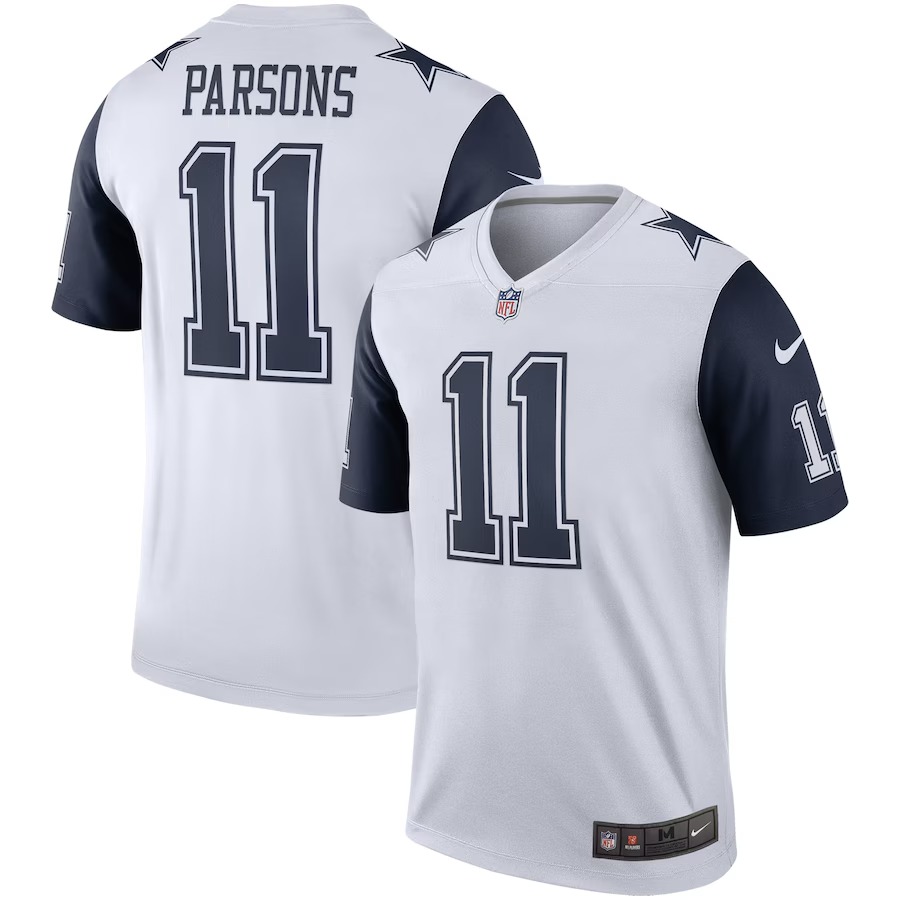 Men's Dallas Cowboys Micah Parsons Nike White Alternate Legend Player Performance Top