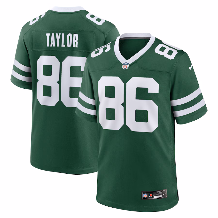 Men's New York Jets Malik Taylor Nike Legacy Green Team Game Jersey