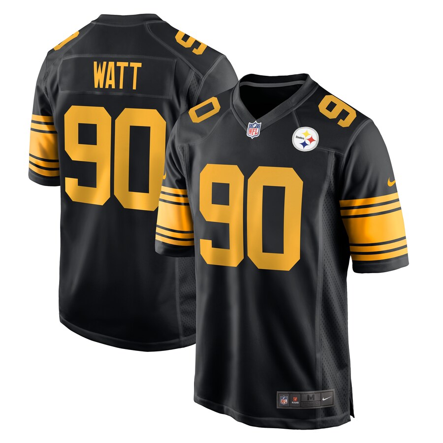 Men's Pittsburgh Steelers T.J. Watt Nike  Black Alternate Game Jersey