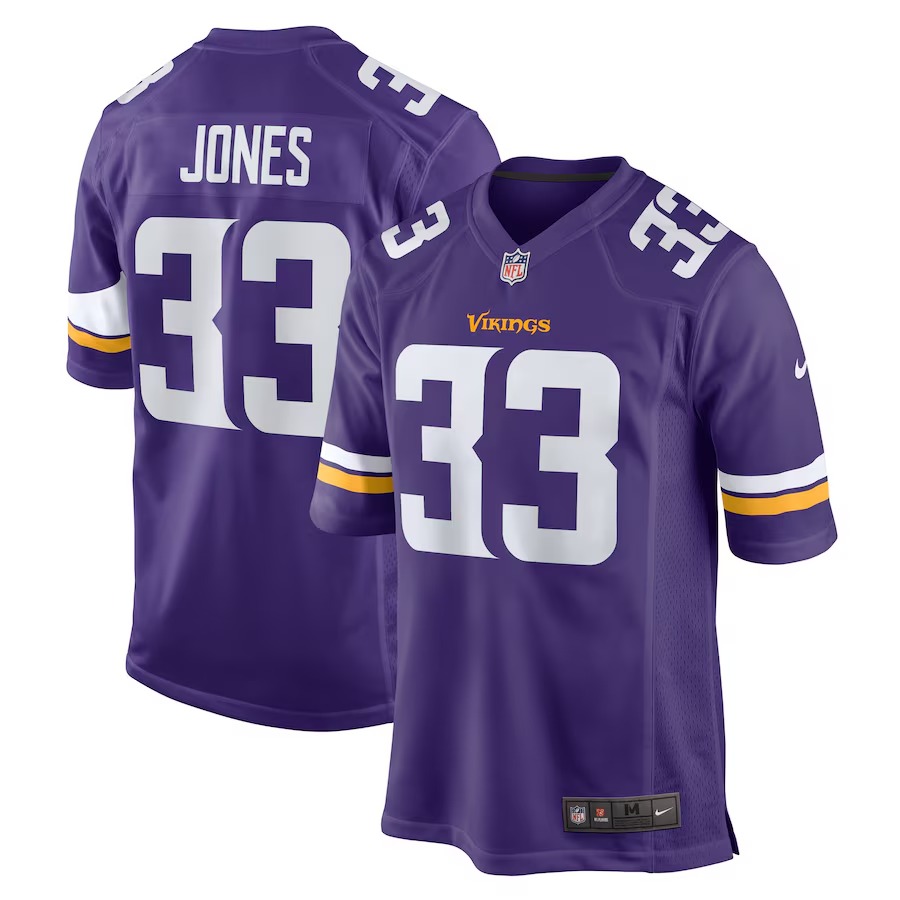 Men's Minnesota Vikings Aaron Jones Nike Purple Game Jersey