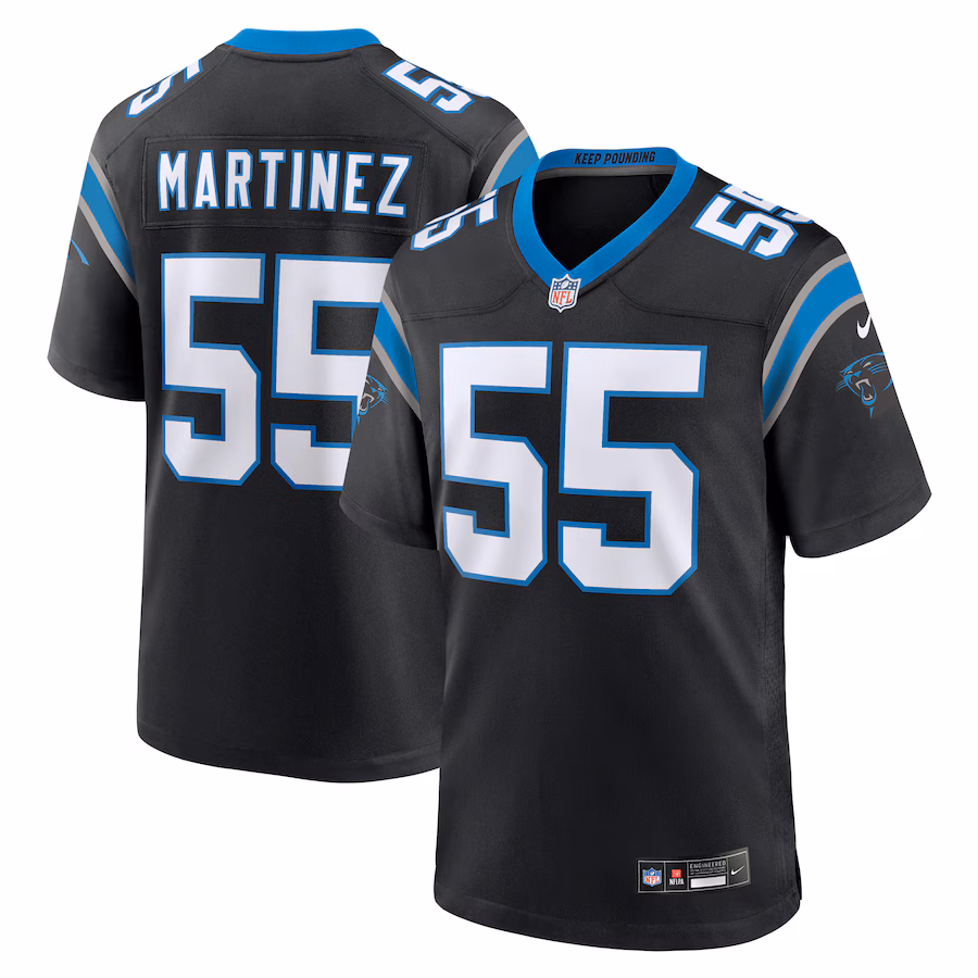 Men's Carolina Panthers Blake Martinez Nike Black Game Jersey