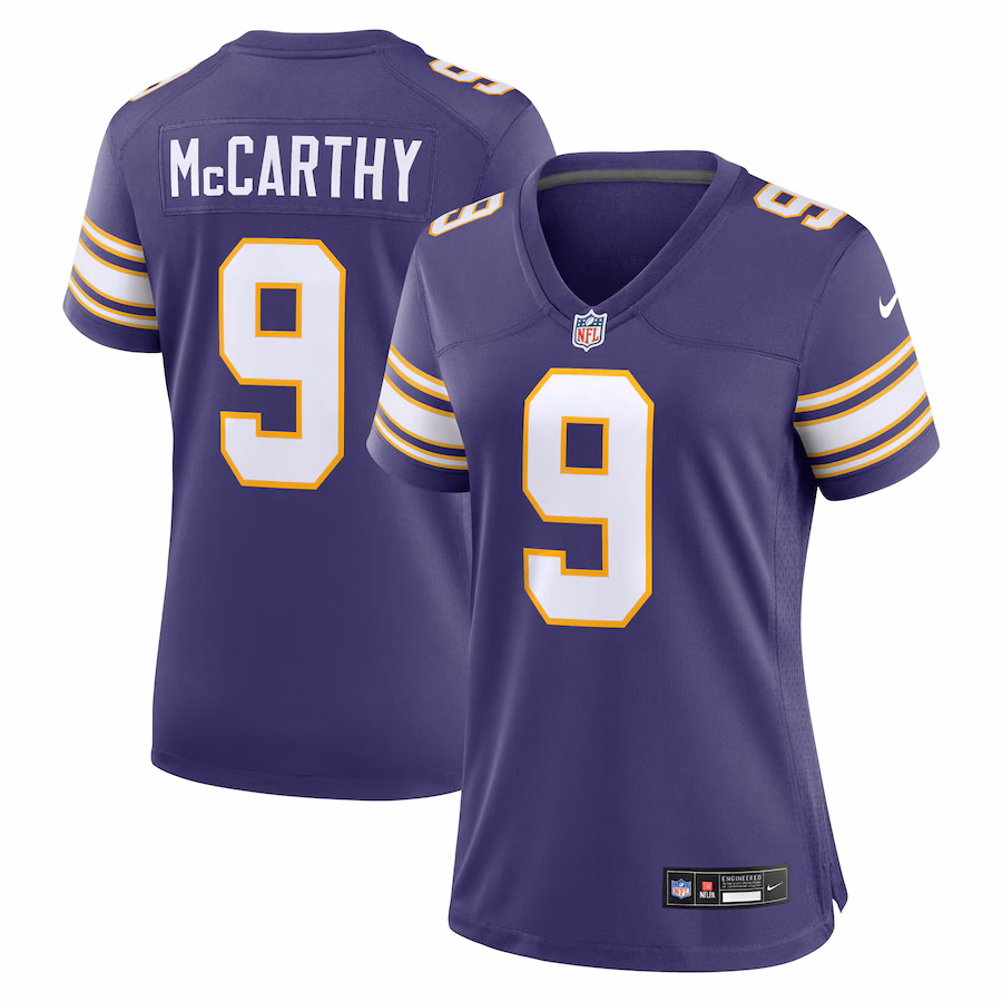 Women's Minnesota Vikings J.J. McCarthy Nike Purple 2nd Alternate  Player Game Jersey