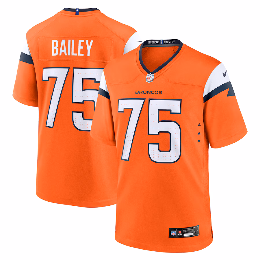 Men's Denver Broncos Quinn Bailey Nike Orange Team Game Jersey