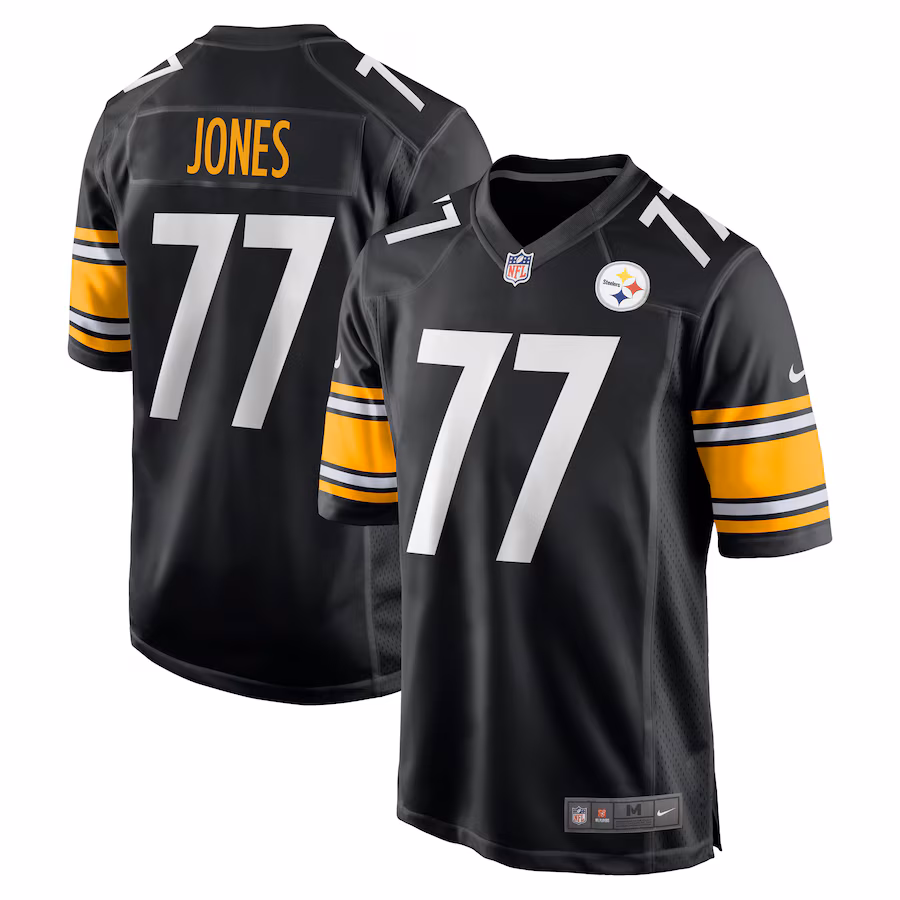 Men's Pittsburgh Steelers Broderick Jones Nike Black Game Jersey