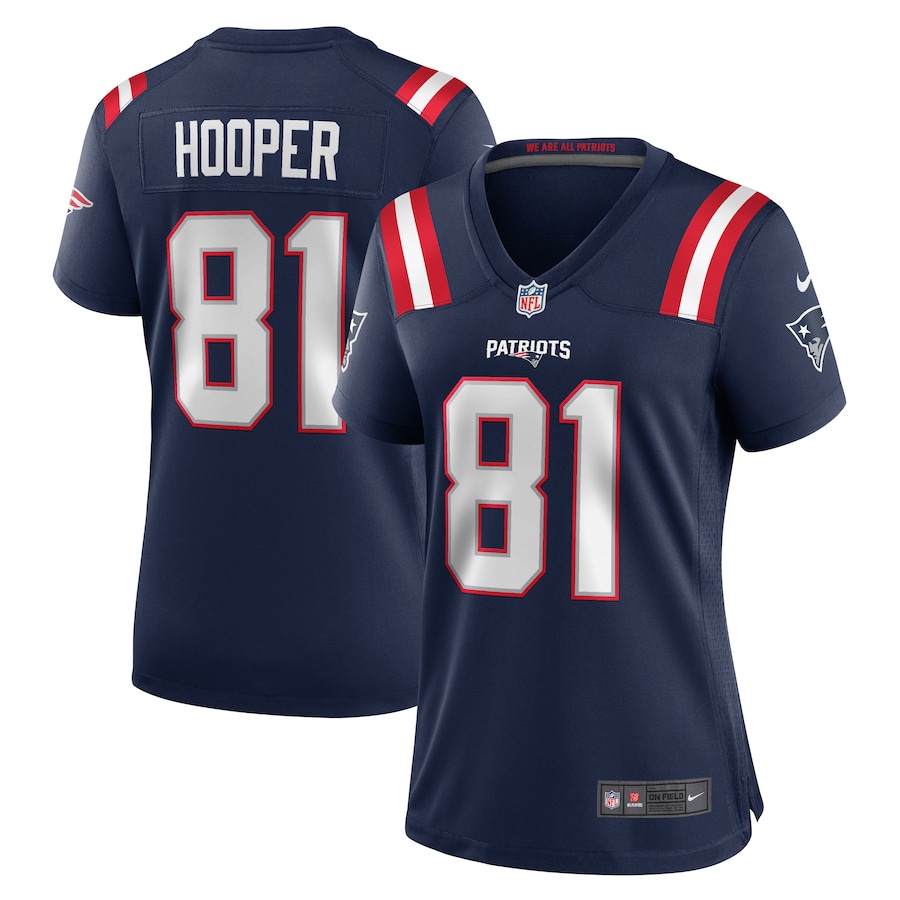 Women's New England Patriots Austin Hooper Nike Navy Game Jersey