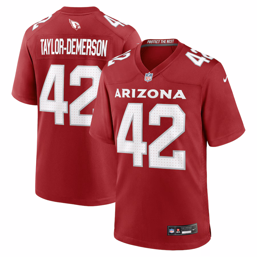Men's Arizona Cardinals Dadrion Taylor-Demerson Nike Cardinal Team Game Jersey