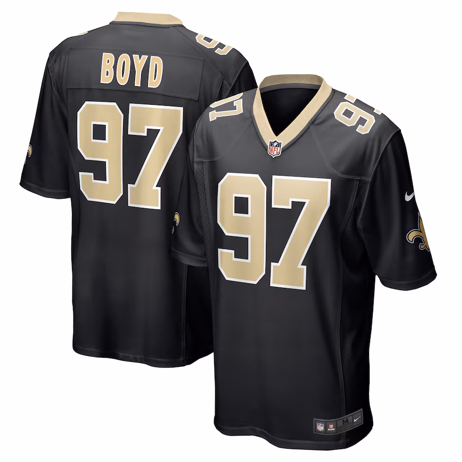 Men's New Orleans Saints Khristian Boyd Nike Black Game Jersey