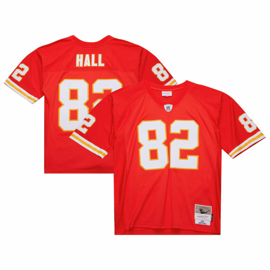 Men's Kansas City Chiefs Dante Hall Mitchell & Ness Red 2002 Legacy Replica Jersey