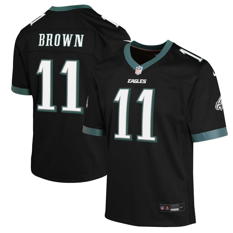 Youth Philadelphia Eagles A.J. Brown Nike Black Alternate Game Jersey