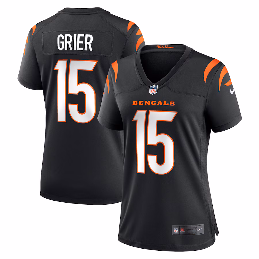 Women's Cincinnati Bengals Will Grier Nike Black Team Game Jersey