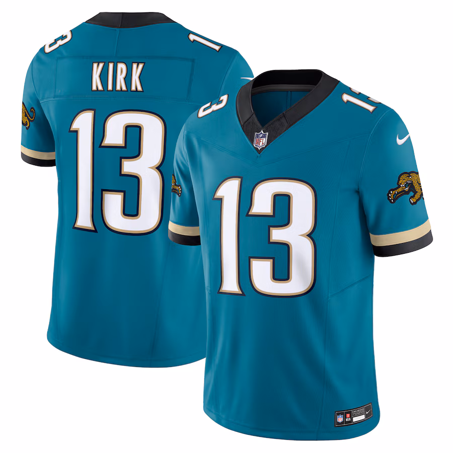 Men's Jacksonville Jaguars Christian Kirk Nike Teal Prowler Throwback Vapor F.U.S.E. Limited Jersey