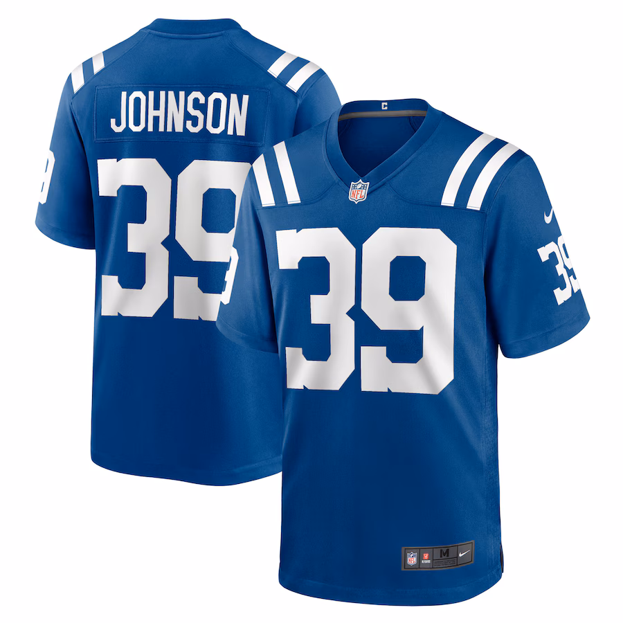 Men's Indianapolis Colts Alex Johnson Nike Royal Team Game Jersey