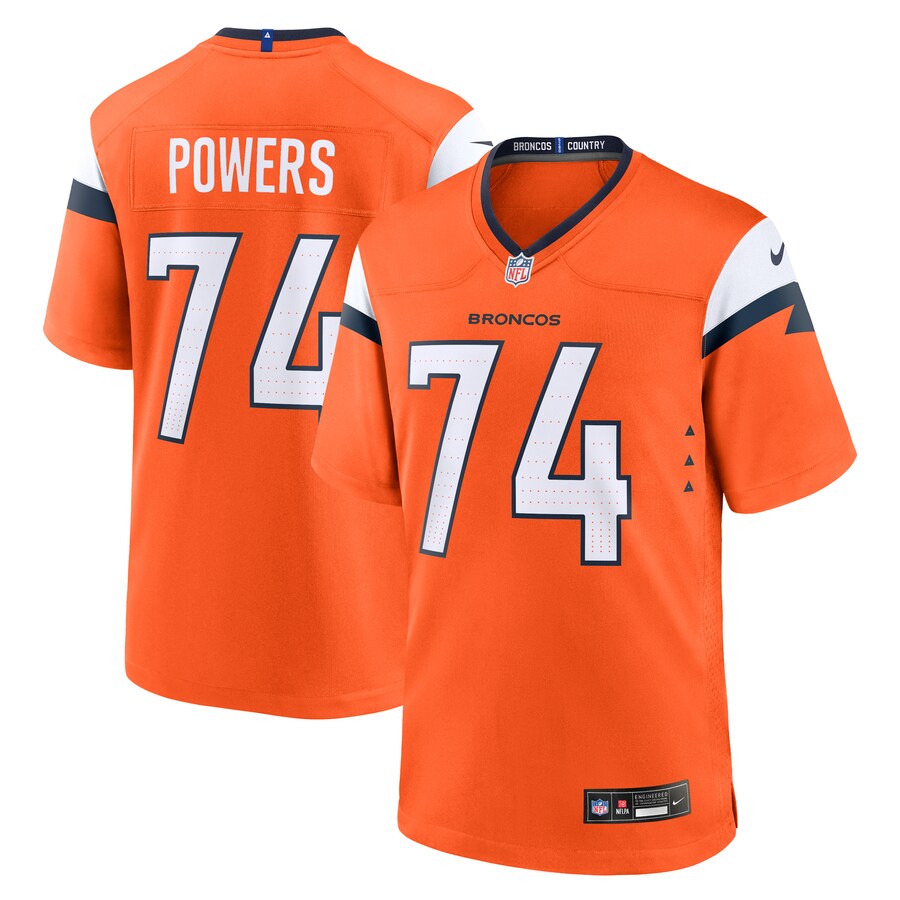 Men's Denver Broncos Ben Powers Nike Orange Team Game Jersey