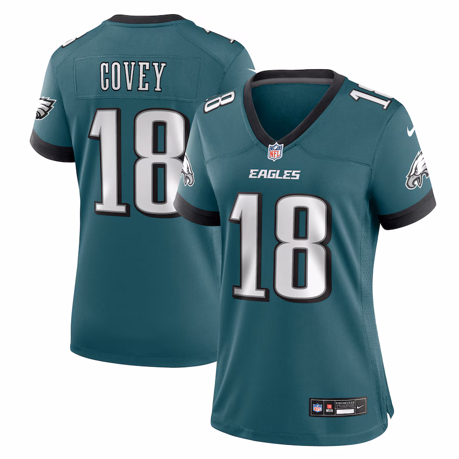 Women's Philadelphia Eagles Britain Covey Nike Midnight Green Team Game Jersey