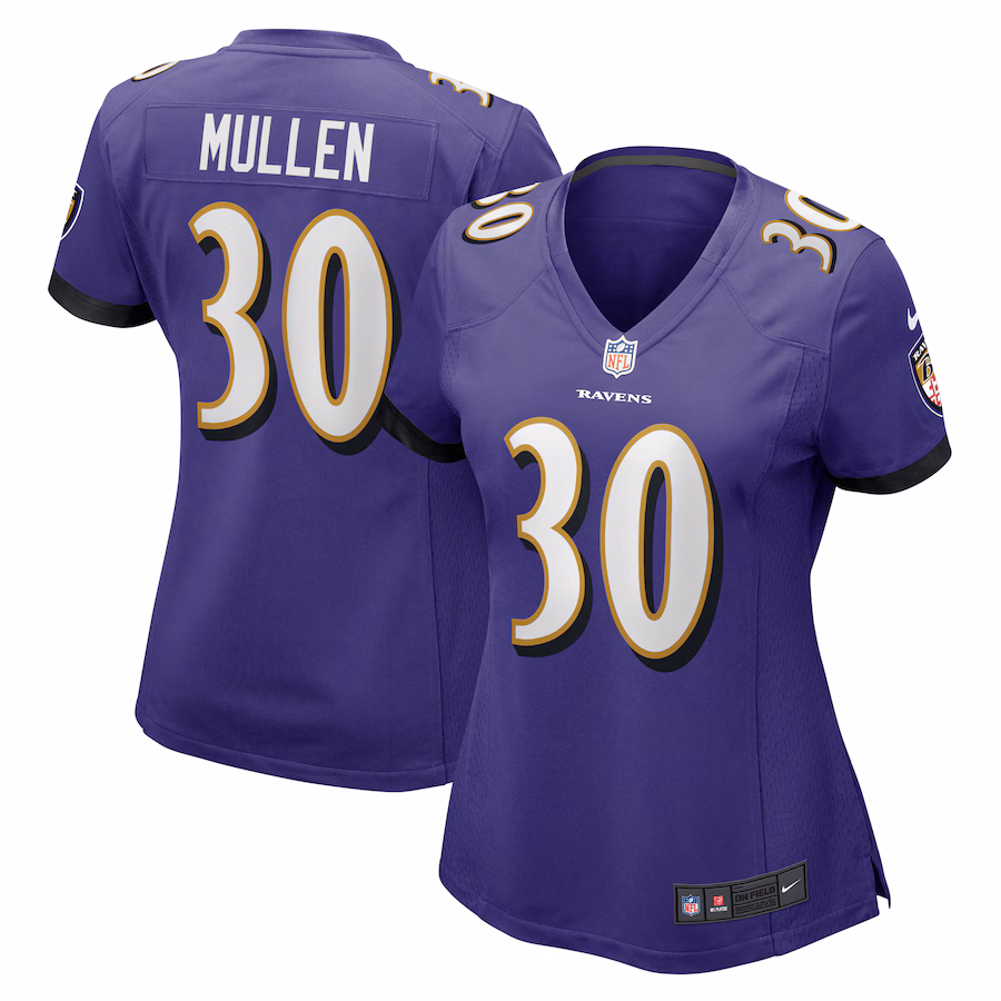 Women's Baltimore Ravens Trayvon Mullen Nike Purple Game Jersey