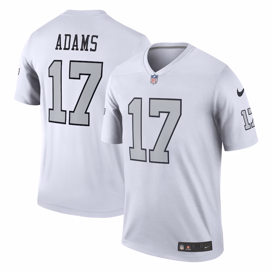 Men's Las Vegas Raiders Davante Adams Nike White Alternate Legend Player Performance Top