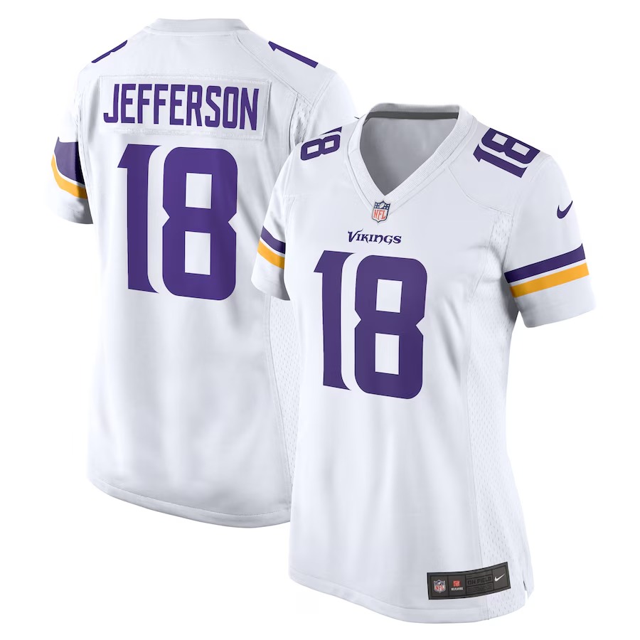 Women's Minnesota Vikings Justin Jefferson Nike White Game Player Jersey