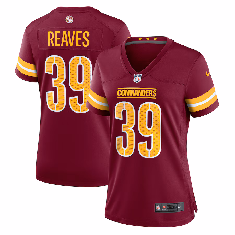Women's Washington Commanders Jeremy Reaves Nike  Burgundy  Game Jersey