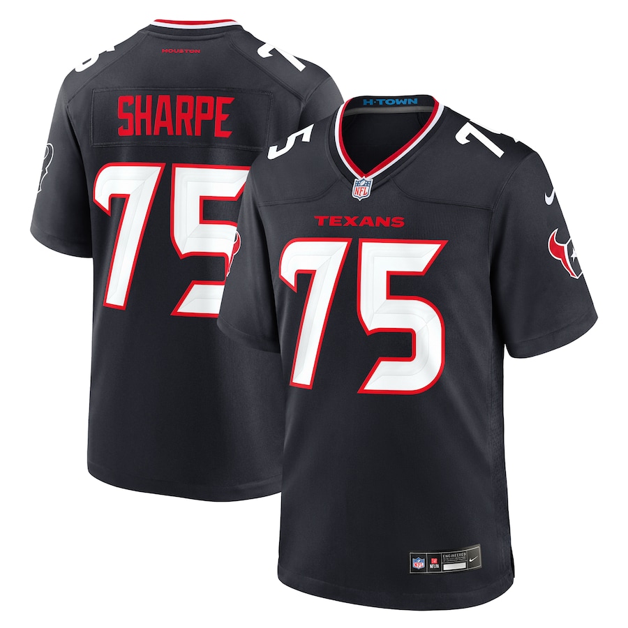 Men's Houston Texans David Sharpe Nike Navy Team Game Jersey