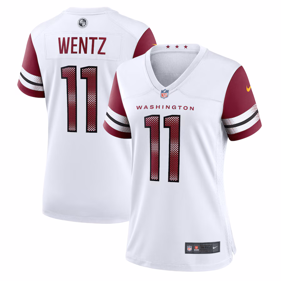 Women's Washington Commanders Carson Wentz Nike White Game Jersey